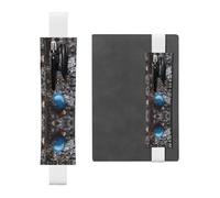VVXBHGR Trousse à crayons en cuir PVC 2 en 1 avec motifs de petits rochers bleus et antidérapants - Essentiel pour les comptes de voyage, blanc, One Size, Sac à dos d'école