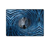 VVXBHGR Zebra in the vortex Prints Carpet Tapis doux, moelleux, absorbant l'eau, durable, pour salon, bureau, table basse, lit, balcon, 203,2 x 147,3 cm