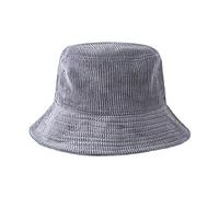 VVXXMO Chapeau bob en Velours côtelé pour Homme et Femme, Couleur Unie rayée, écran Solaire à Large Bord, Casquette de pêcheur réglable, Gris Clair, Taille Unique
