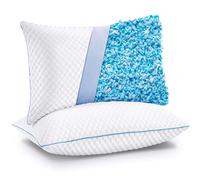 VVZ Lot de 2 oreillers en Mousse à mémoire de Forme déchiquetée, oreillers de lit pour Dormir de Taille Standard, 50,8 x 66 cm, oreillers réglables en Mousse de Gel rafraîchissant pour hôtel pour