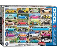 VW Beetle " Gone Places " Collage 1000 Pièce Puzzle 680mm x 490mm