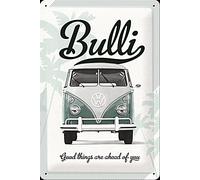 VW Bulli Bon Things Sont Devant en Relief Métal Signe 300mm x 200mm