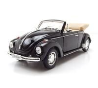 VW Coccinelle Cabriolet 1969 Noir Modèle Réduit 1:24 Welly