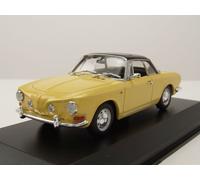 VW Karmann Ghia 1600 1966 Jaune Noir Modèle Réduit 1:43 Maxichamps