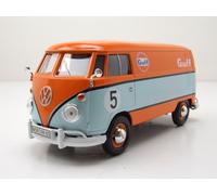 VW T1 Bus Fourgonette #5 Gulf Orange Bleu Clair Modèle 1:24 MotorMax