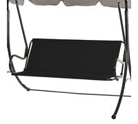 VWACBOAW Housse de siège de rechange pour balancelle de jardin, imperméable Oxford 600D, pour l'extérieur, 2 et 3 places, 115 x 48 x 48 cm, noir