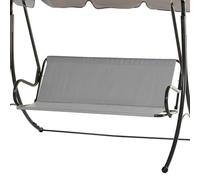 VWACBOAW Housse de siège de rechange pour balancelle de jardin, imperméable Oxford 600D, pour l'extérieur, 2 et 3 places, 148 x 52 x 52 cm, gris