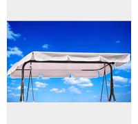 VWACBOAW Housse de toit de rechange pour balancelle hollywoodienne - 210 x 145 cm - Imperméable, coupe-vent, indéchirable, tissu en polyester, anti-UV, anti-poussière, 250 x 190 cm, blanc