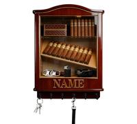 VWCSDSCS Porte-clés mural personnalisé à impression plate 2D pour cave à cigare, avec crochets, cadeaux pour hommes, papas, amateurs de cigares, chambre à coucher, salon