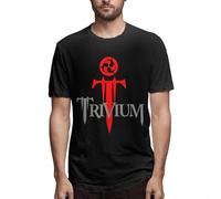 VWHSWQZA Tri-Ppi-E Red-D Men's Short Sleeve T-Shirts Tops Man Leisure Crew Neck Tshirt Manches Courtes(Medium)