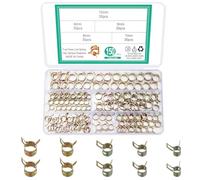 Vwoqiy 150 Pièces Colliers de Serrage à Ressort, Clips à Ressort Tuyau Serre-Joints à Tuyaux Colliers de Clip à Ressort Ajustable pour Tuyau Durites - 6mm/7mm/8mm/9mm/10mm