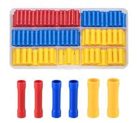 Vwoqiy 150 Pièces Connecteur Electrique, Cosse Electrique Connecteur Rapide Kit, Manchon a Sertir Isolant, Cosses à Sertir, Manchons de Connecteur Bornes à Sertir de Fil, Manchon Cosse Electriques