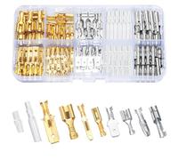 Vwoqiy 150 Pièces Cosse a Sertir Electrique Automobile Kit, 6,3mm 4,8mm 2,8mm Fil Électrique Connecteurs Terminal Mâle Femelle pour Moto Voiture Scooter Bateaux Électrique Instruments