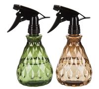 Vwoqiy 2 Pièces 500ML Vaporisateur Bouteilles Vide Rechargeable, Bouteilles Eau Plastique Vides, Flacon Pulvérisateur, Spray Bouteille pour Plantes Jardin, Nettoyage (Marron et Vert)