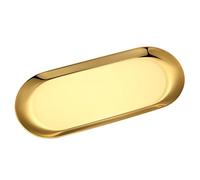 Vwoqiy Plateau de Rangemen Doré, Plateaux de Service Acier Inoxydable, Assiettes de Buffet pour Organisateur de Cosmétiques pour Gâteau Beurre Bougie Décoration - 30 * 12 cm
