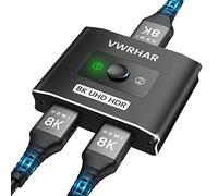 VWRHar Switch HDMI 4K 120hz, 8K Aluminum Switch hdmi 2.1, Splitter HDMI Commutateur hdmi 2 entrées 1 Sortie ou 1 entrée 2 Sorties, Switch Support HDCP 2.2 & 2.3 Dolby avec TV/PS5/Xbox-Serie X