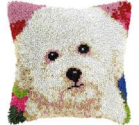 VwrxnchCoatx Kit De Crochet À Loquet À Faire Soi-Même - Housse De Coussin Au Crochet Pour Débutants Enfants Et Adultes- Décoration De Fabrication De Tapis De Tapis Pour La Maison 43X43Cm(Animal)
