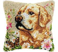 VwrxnchCoatx Kit De Crochet À Loquet À Faire Soi-Même - Housse De Coussin Au Crochet Pour Débutants Enfants Et Adultes- Décoration De Fabrication De Tapis De Tapis Pour La Maison 43X43Cm(Animal)