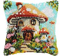 VwrxnchCoatx Kit De Crochet À Loquet À Faire Soi-Même - Housse De Coussin Au Crochet Pour Débutants Enfants Et Adultes- Décoration De Fabrication De Tapis De Tapis Pour La Maison 43X43Cm(Paysage)