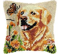 VwrxnchCoatx Kit De Crochet À Loquet À Faire Soi-Même - Housse De Coussin Au Crochet Pour Débutants Enfants Et Adultes- Décoration De Fabrication De Tapis De Tapis Pour La Maison 43X43Cm(Animal)