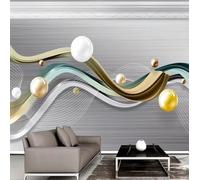 VwrxnchCoatx Papier Peint 3D Personnalisé Motif Marbre Géométrique,Lignes Et Boules,Décoration Murale Pour Salon,Tv,Canapé,Maison,100 X 70 Cm