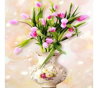 VwrxnchCoatx Papier Peint 3D Personnalisé Motif Vase Et Fleurs,Décoration Murale Pour Entrée,Salon,Hôtel,Maison,100 X 70 Cm