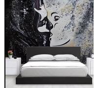 VwrxnchCoatx Papier Peint Mural 3D Personnalisé Avec Figures Abstraites Et Lignes,Pour Salon,Ktv,300 X 210 Cm
