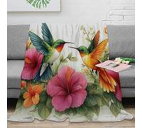 VWSXDCFVR 3D Imprimé in Flight Jeté de Lit Microfibre Literie Botanical Illustration Plaid de Voyage Compact pour Jeunes Voyageurs Campeurs 70×80inch(180x200cm)