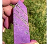 VWWJCCRO 1 tour de cristal calcite violette 5 à 7 cm, violet foncé, brillant, carbonate magnésium sculpté