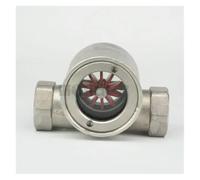 VWWJCCRO 3/4" Female SS304 Stainless Steel Window Sight Flow Indicator with Impeller