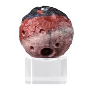 VWWJCCRO 40mm Quartz Crystal Ball Stones Gemstone Divination Sphere Planet with Stand for Spiritual Feng Shui Home Decoration,red