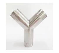 VWWJCCRO 76mm 3" Hose Barb Butt Welding Y Shaped 3 Way SUS 304 Stainless Steel Fitting Spliter Homebrew Beer Wine
