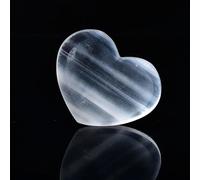 VWWJCCRO Beautiful 1PC Selenite Crystal Heart Shape Bowl Decor Polished White Gypsum Coasterr HealingQuartz Minerals