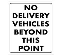 VWWJCCRO Big Rigs No Entry Zone Label Metal Sign 12x8 Inch | Rolled edges eliminate sharp points making handling and installation safe