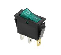 VWWJCCRO Interrupteur à Bascule unipolaire unidirectionnel 2D3P-GREEN-LED KCD3 220 V on/Off SPST 20 A 125 V CA