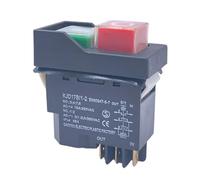 VWWJCCRO KJD17 6 Pins Electromagnetic Start Push Button Switches IP55 Waterproof Equipment Switch(Black 250V)