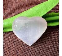 VWWJCCRO Selenite Heart Shaped Hand Carved Polished Love Crystal Souvenir Home Decoration Couples Collectible Gift