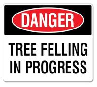 VWWJCCRO Tree Cutting Active Zone Alert Tin Sign For Forest Road 12x8 Inch | Vintage outdoor hazard decor alerts hikers drivers about falling timber danger area