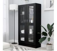 VX - Armoire à vitrine Noir 82,5x30,5x150 cm Aggloméré