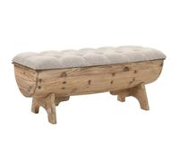 VX - Banc de rangement Bois massif et tissu 103 x 51 x 44 cm