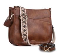 VX VONXURY Sac Bandoulière Femme de Simili Cuir Sac à Main Femme avec 2 Sangle Longue Détachable Pour Travail Quotidien Voyage