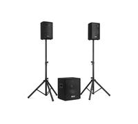VONYX VX0812BT Pack Sono DJ Actif 2.1-800W, 8Ohm, avec Bluetooth, Subwoofer 12 Pouces, 2 Enceintes 8 Pouces, Égaliseur de Son, Lecteur MP3 USB/SD, Idéal pour Vos Soirées et Vos Évènements