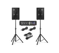VONYX Système de sonorisation VX210 – 800 W, Bluetooth, 2 enceintes, trépieds réglables