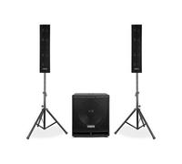 Vonyx VX880BT - Système triphonique avec micro, puissance de 750 W, idéal pour les soirées et évènements, BT/MP3/SD/USB/AUX