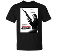 VXCEVF Charles Bronson, The Mechanic, Retro, 1970's, Death Wish, T-Shirt Black(Medium)