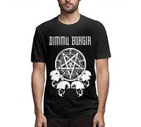 VXCEVF Dimmu Borgir Mens Shirts Classic Short-Sleeved Round Neck t Shirt Black Black(XX-Large)