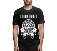 VXCEVF Dimmu Borgir Mens Shirts Classic Short-Sleeved Round Neck t Shirt Black (X-Large)