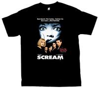 VXCEVF Horror Movie Scream (1996) Plain White t T-Shirts à Manches Courtes Unisex 100% Cotton Reprint Men Women(Medium)