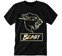 VXCEVF Mr. Beast Logo t Shirt Damen Kurzarm Men &, American Youtuber t Shirt Damen Kurzarm Regula(Small)