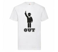 VXCEVF Out Cricket Umpire White Yellow Black Red Mens Women T Shirt 100% Cotton 16 Colours to Choose From90344(XX-Large)